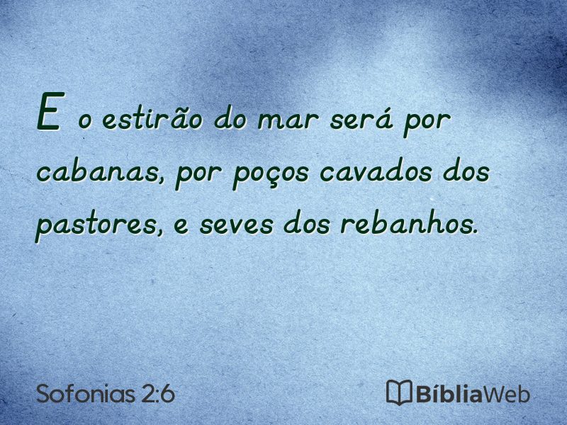 Sofonias 2:6 em imagem para compartilhar