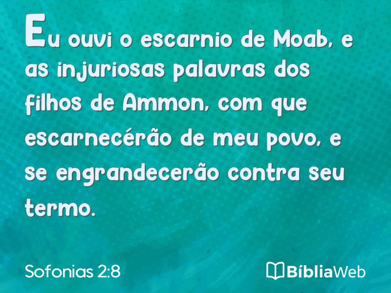 Sofonias 2:8 em imagem para compartilhar