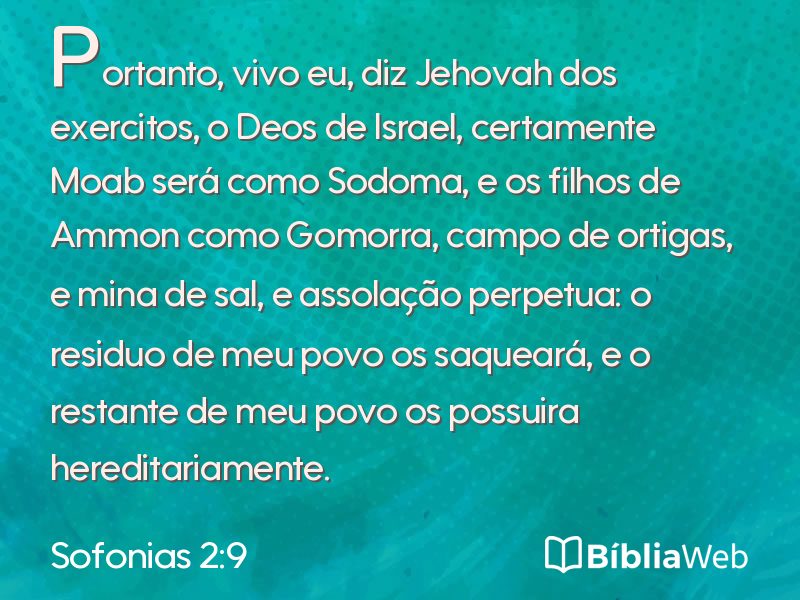 Sofonias 2:9 em imagem para compartilhar