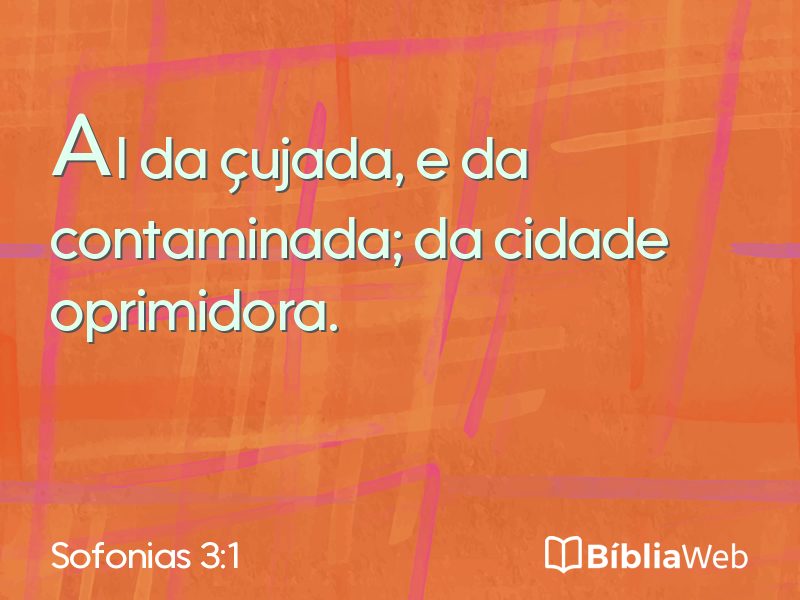 Sofonias 3:1 em imagem para compartilhar