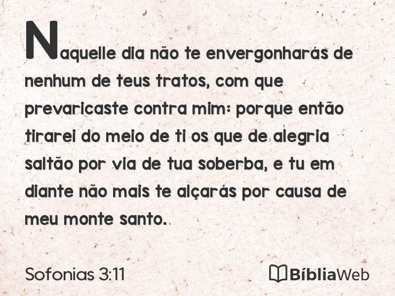 Sofonias 3:11 em imagem para compartilhar