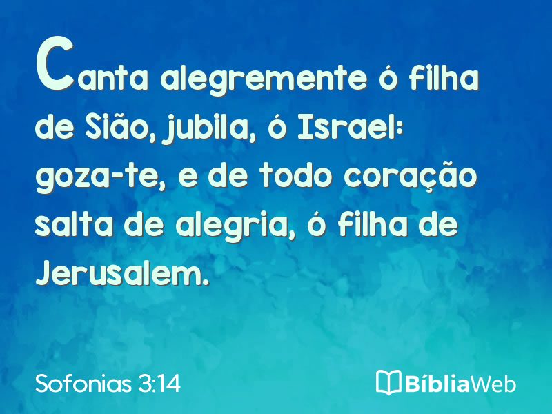 Sofonias 3:14 em imagem para compartilhar