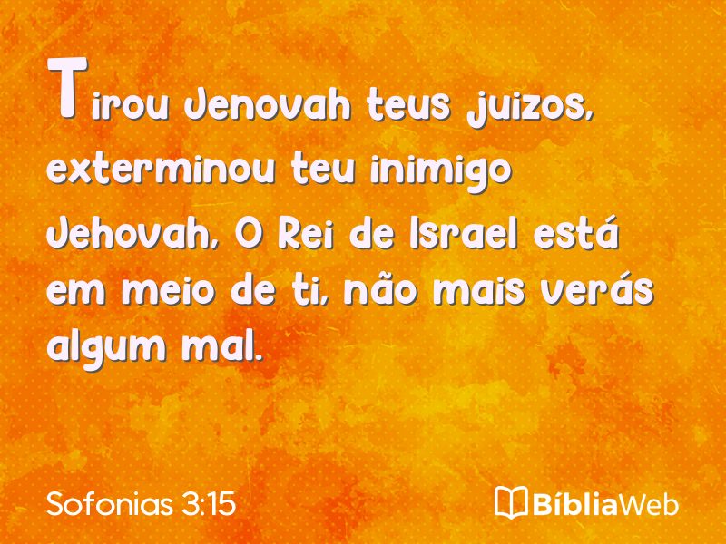 Sofonias 3:15 em imagem para compartilhar