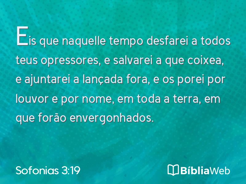 Sofonias 3:19 em imagem para compartilhar