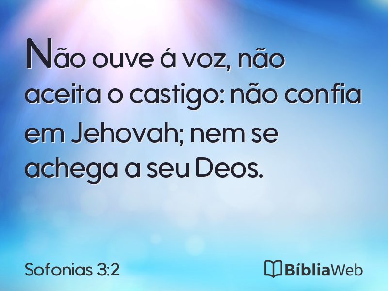 Sofonias 3:2 em imagem para compartilhar