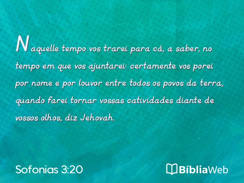 Sofonias 3:20 em imagem para compartilhar