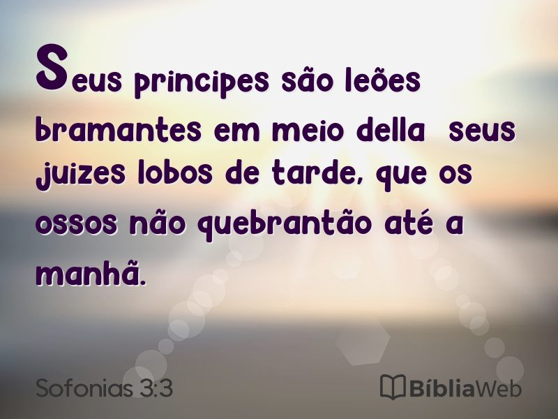 Sofonias 3:3 em imagem para compartilhar
