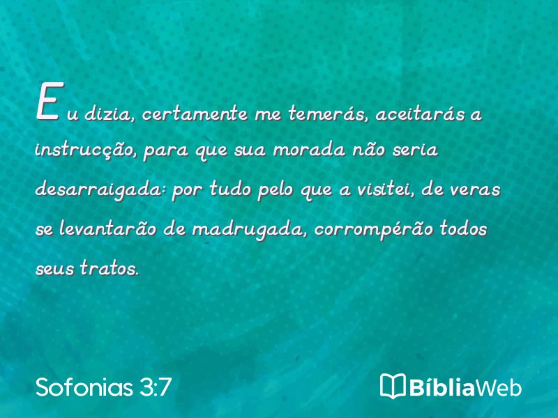 Sofonias 3:7 em imagem para compartilhar