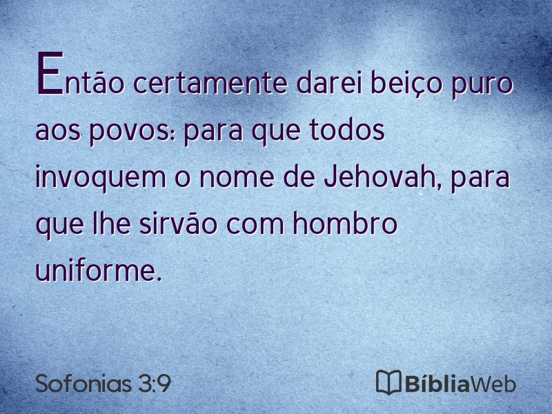 Sofonias 3:9 em imagem para compartilhar