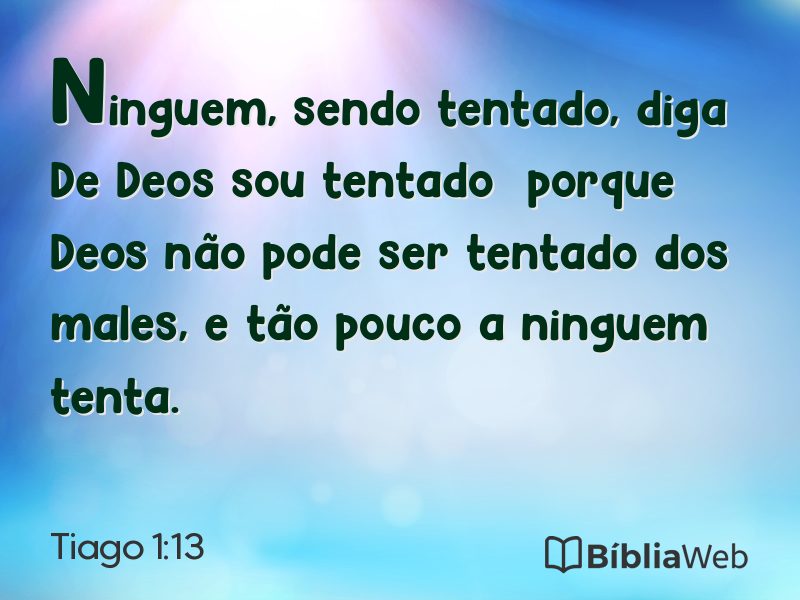 Tiago 1:13 em imagem para compartilhar