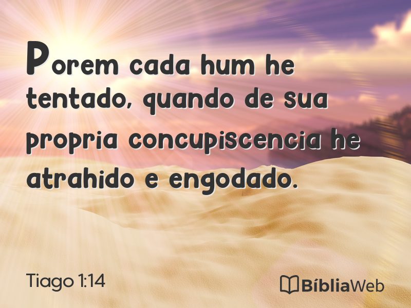 Tiago 1:14 em imagem para compartilhar
