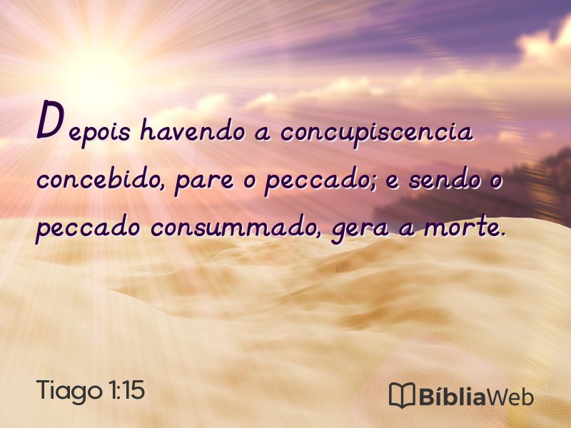 Tiago 1:15 em imagem para compartilhar