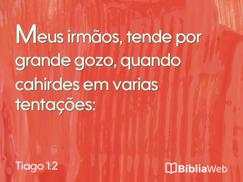 Tiago 1:2 em imagem para compartilhar