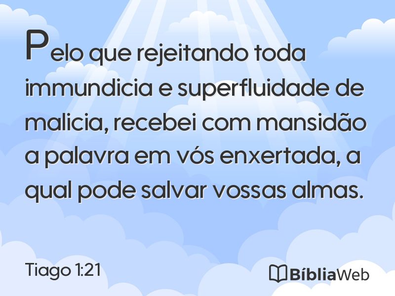 Tiago 1:21 em imagem para compartilhar