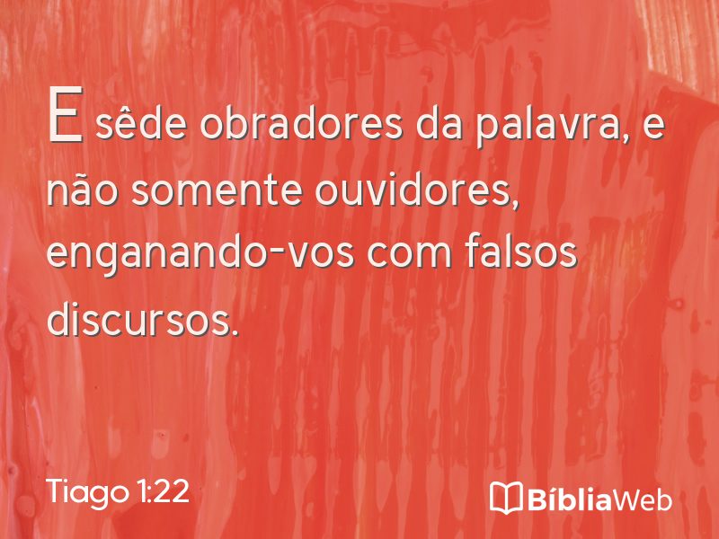 Tiago 1:22 em imagem para compartilhar