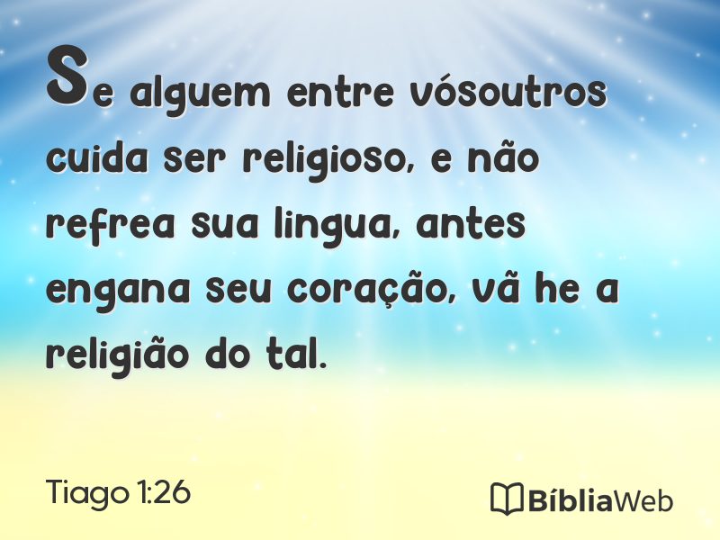 Tiago 1:26 em imagem para compartilhar