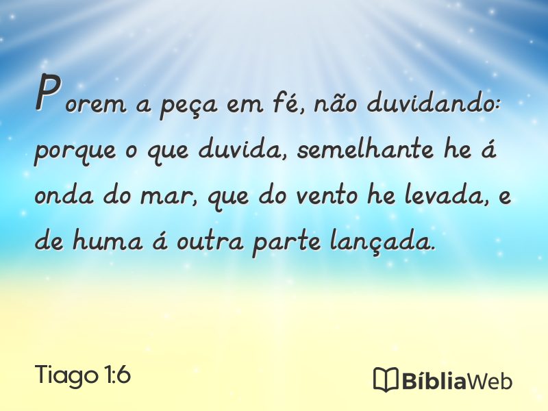 Tiago 1:6 em imagem para compartilhar