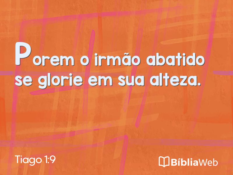 Tiago 1:9 em imagem para compartilhar