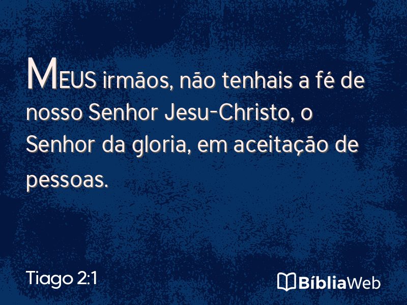 Tiago 2:1 em imagem para compartilhar