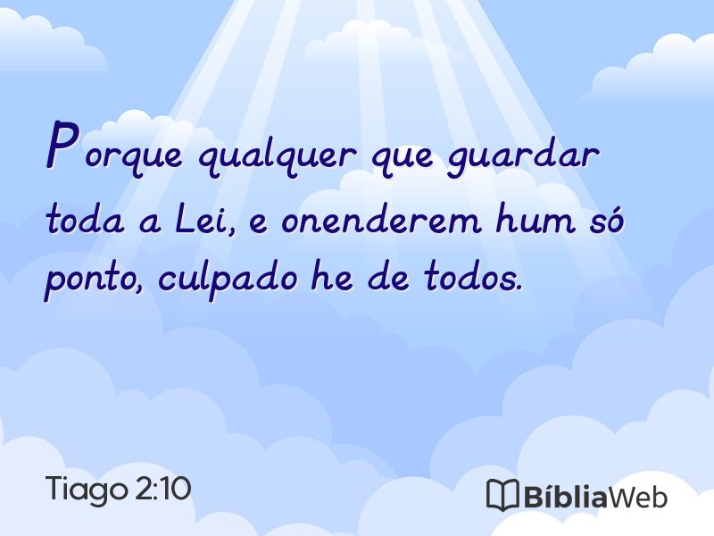 Tiago 2:10 em imagem para compartilhar