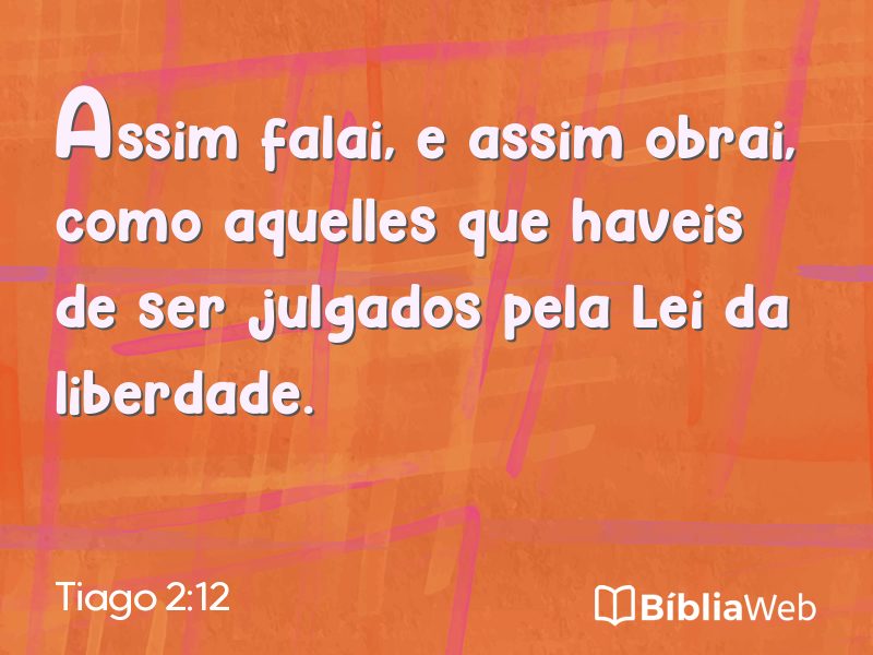 Tiago 2:12 em imagem para compartilhar