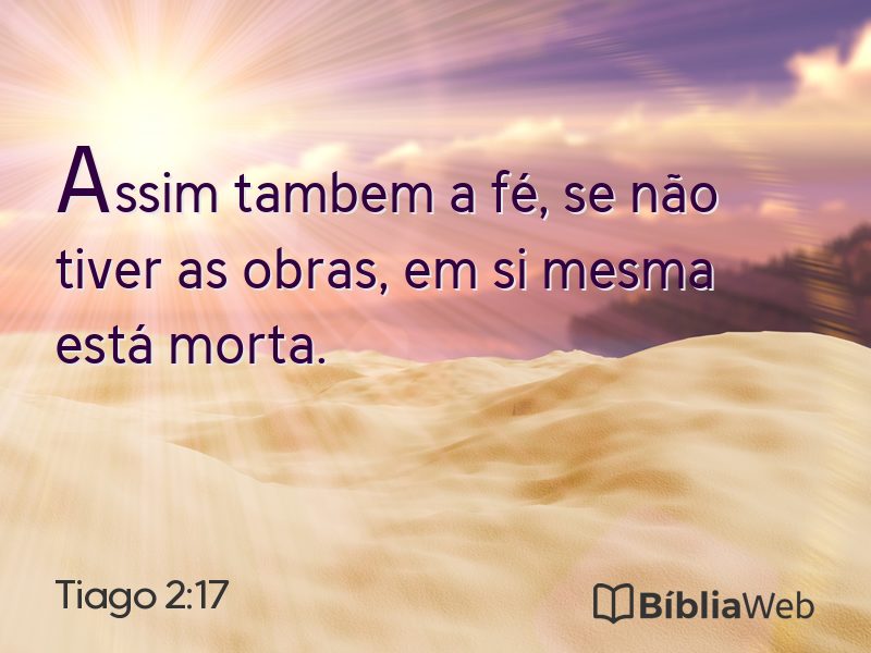 Tiago 2:17 em imagem para compartilhar