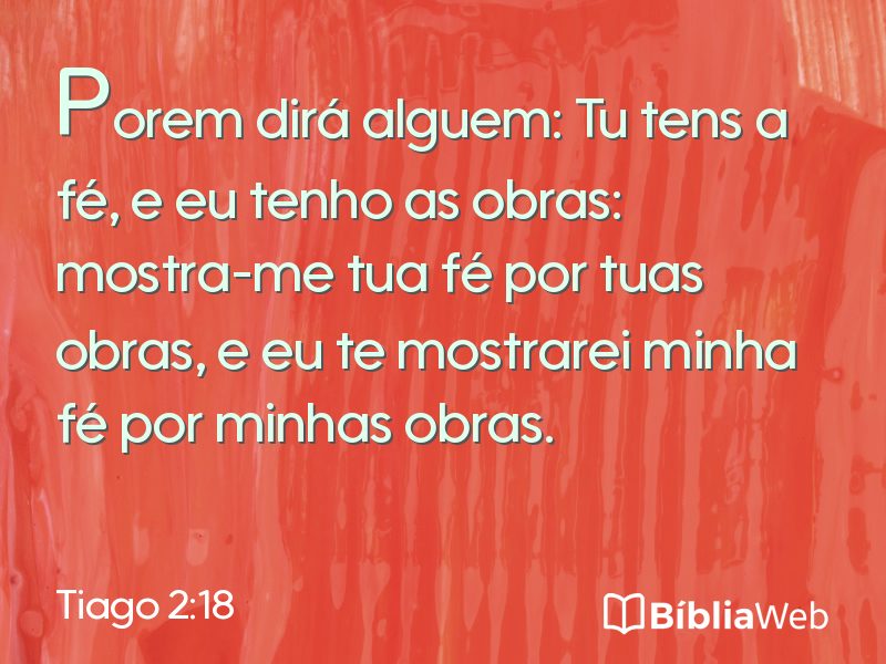 Tiago 2:18 em imagem para compartilhar