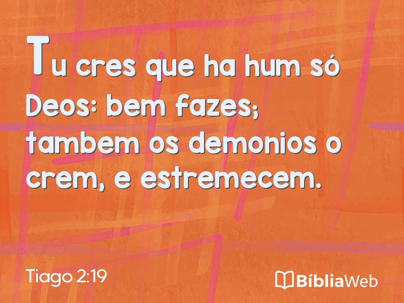 Tiago 2:19 em imagem para compartilhar
