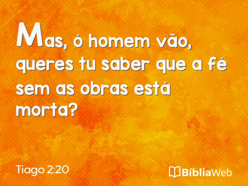 Tiago 2:20 em imagem para compartilhar