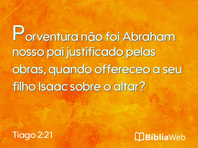 Tiago 2:21 em imagem para compartilhar