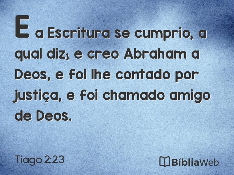 Tiago 2:23 em imagem para compartilhar