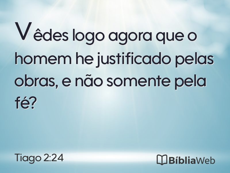 Tiago 2:24 em imagem para compartilhar