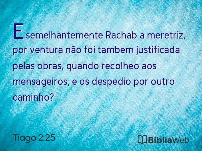 Tiago 2:25 em imagem para compartilhar