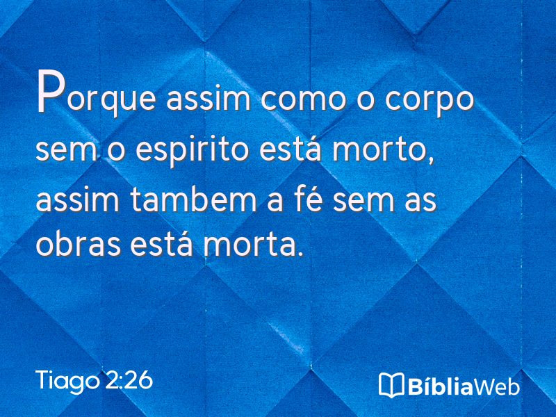 Tiago 2:26 em imagem para compartilhar