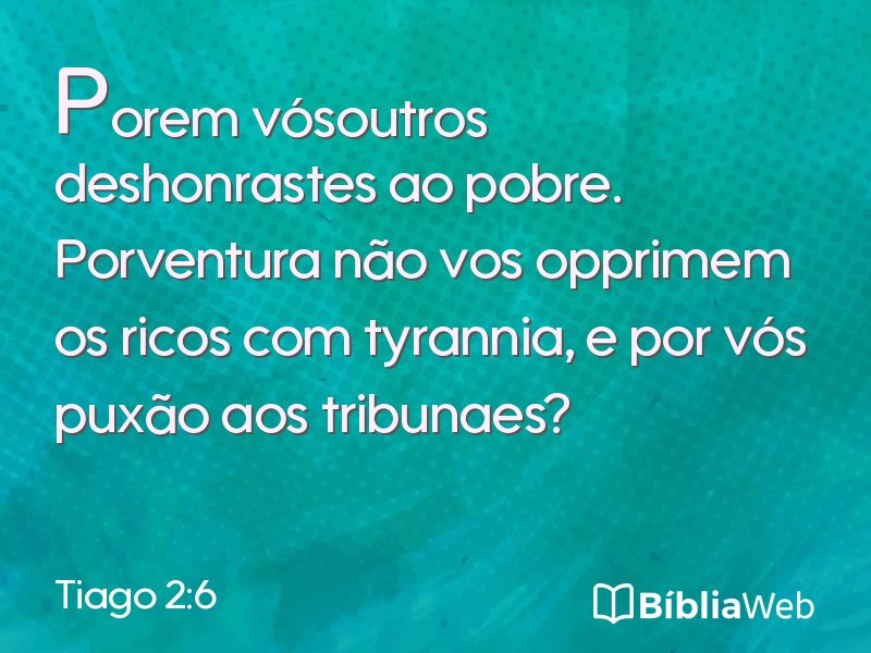 Tiago 2:6 em imagem para compartilhar