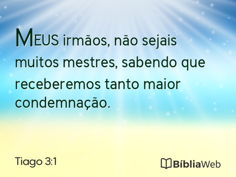 Tiago 3:1 em imagem para compartilhar