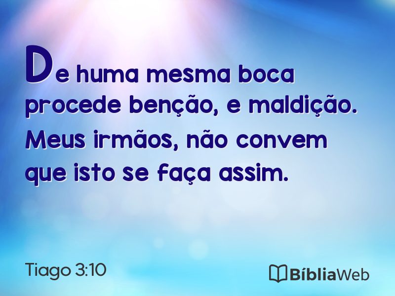 Tiago 3:10 em imagem para compartilhar