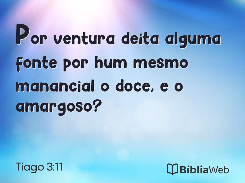 Tiago 3:11 em imagem para compartilhar