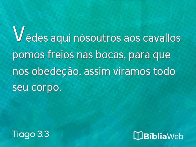 Tiago 3:3 em imagem para compartilhar