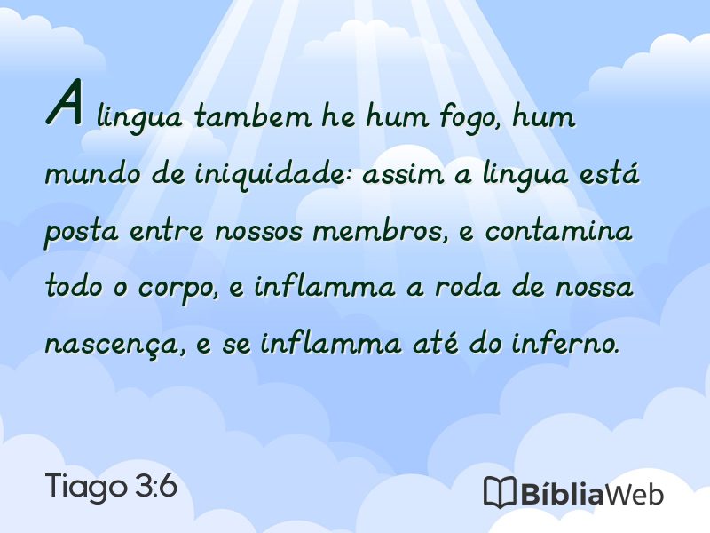 Tiago 3:6 em imagem para compartilhar