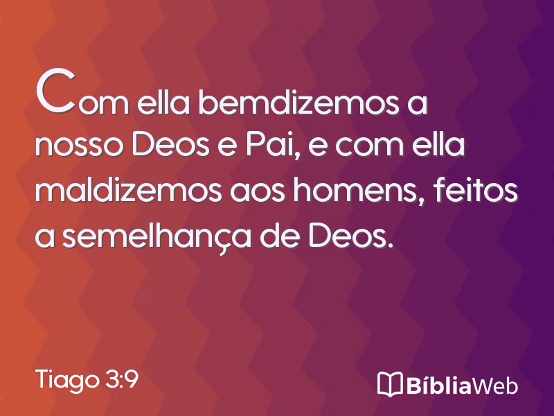 Tiago 3:9 em imagem para compartilhar