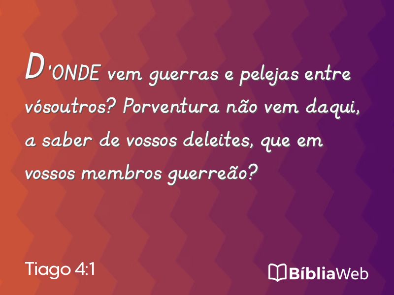 Tiago 4:1 em imagem para compartilhar
