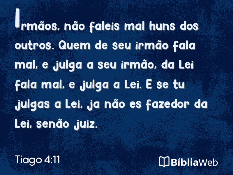 Tiago 4:11 em imagem para compartilhar