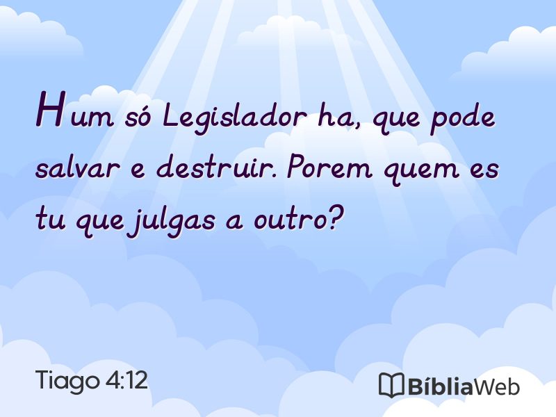 Tiago 4:12 em imagem para compartilhar