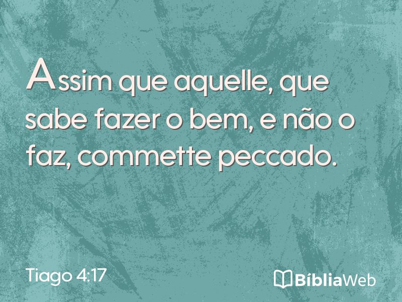 Tiago 4:17 em imagem para compartilhar