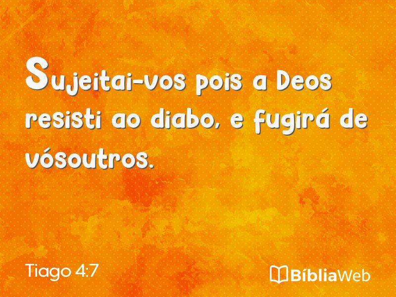 Tiago 4:7 em imagem para compartilhar