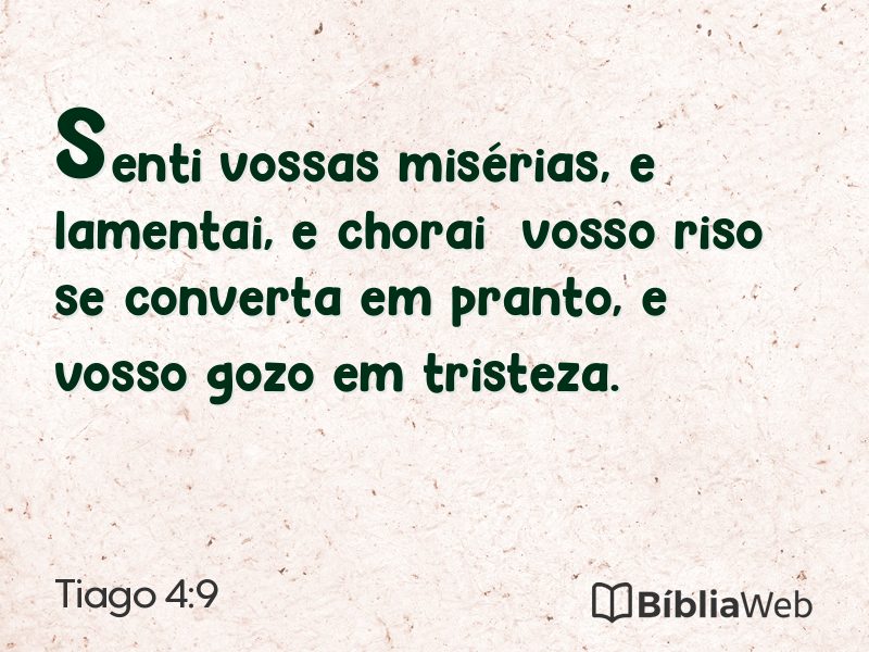Tiago 4:9 em imagem para compartilhar