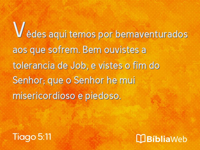 Tiago 5:11 em imagem para compartilhar