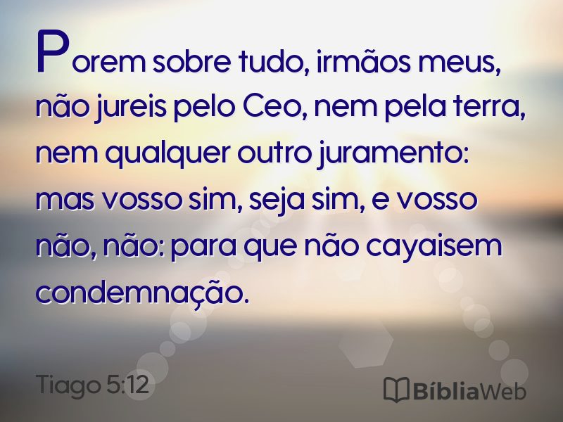 Tiago 5:12 em imagem para compartilhar