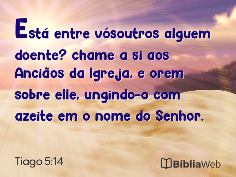 Tiago 5:14 em imagem para compartilhar